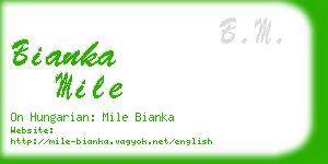 bianka mile business card